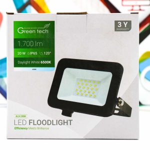 LED Reflektor Green Tech 20W ALX-20BK 1700lm IP65 6500K crni