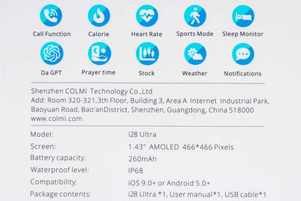 Smartwatch Colmi i28 Ultra pametni sat - Slika 6