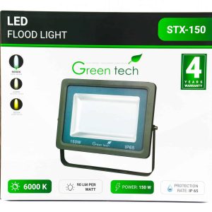 LED Reflektor Green Tech 150W STX-150 90lm IP65 6500K sivi