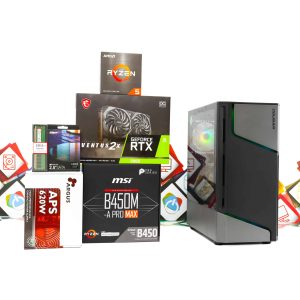 Gaming PC Cougar MX360-02 R5 5500 RTX 3060 12GB 256GB SSD 8GB DDR4
