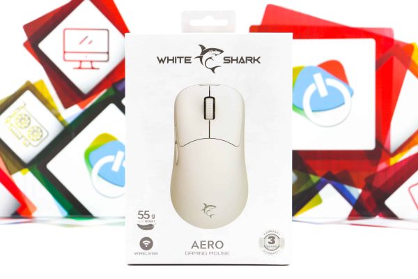 Gaming miš White Shark Aero WGM-5015 bežični bijeli WiFi
