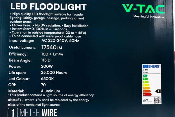 LED Reflektor V-TAC VT-44104 100W 8700lm IP65 - Slika 2