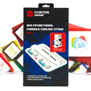 Multifunkcionalni rashladni stalak + punjač za PS5 kontrolere Canyon CS-5