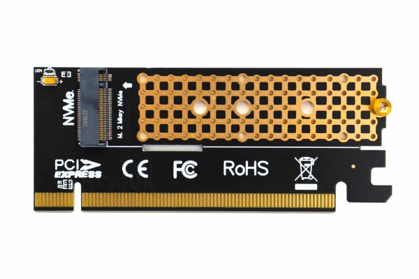 PCI-E x16 m.2 M Key NVMe SSD adapter card