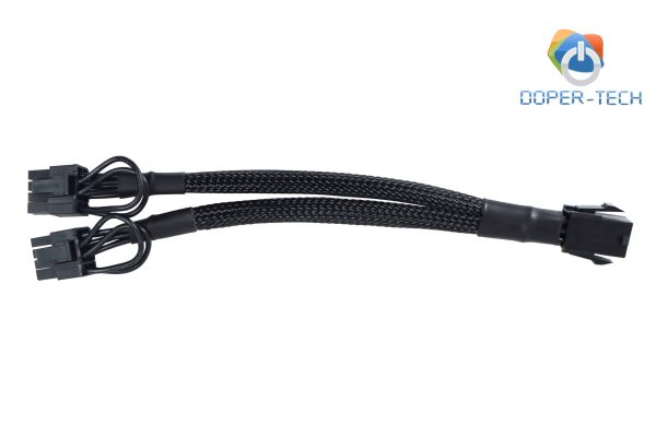 PCIe 6pin to dual 6+2 pin cable