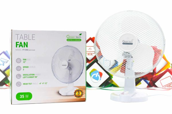 Ventilator GreenTech FT-30A-WH white samostojeći stolni 35W