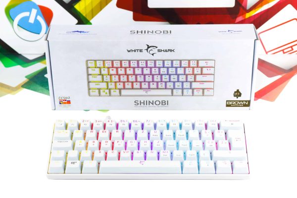Gaming tipkovnica White Shark Shinobi mehanička LED RGB bijela brown switch
