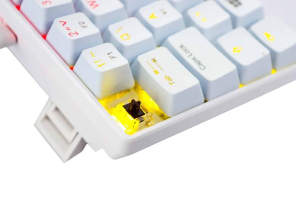 Gaming tipkovnica White Shark Shinobi mehanička LED RGB bijela brown switch - Slika 8