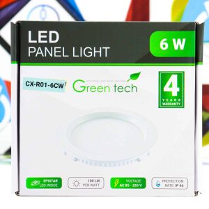 LED panel Green Tech 6W 6500K ugradbeni okrugli