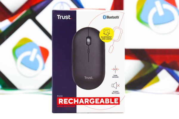 Miš bežični Trust Puck Bluetooth punjivi 1600dpi crni