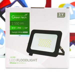 LED Reflektor Green Tech 30W ALX-30BK 2550lm IP65 6500K crni