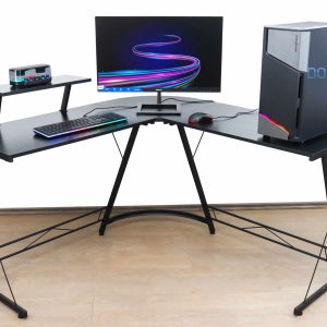 Office Uredski stol za računar kutni Simple Black L Shape