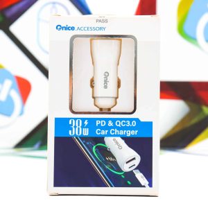 Brzi auto punjač Onice D34-D USB Type-A + Type-C USB 3.0 38W