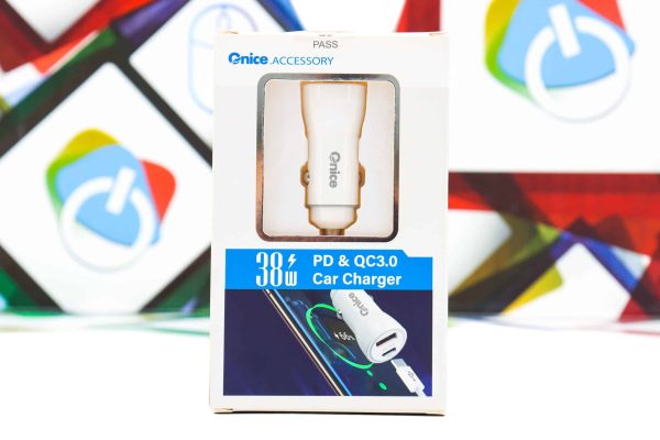 Brzi auto punjač Onice D34-D USB Type-A + Type-C USB 3.0 38W