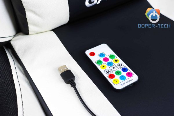 Gaming stolica MAX crno-bijela sa RGB osvjetljenjem - Slika 13