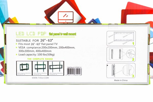 Nosač za LED LCD TV zidni V-Star V-2 26''- 63'' 50kg - Slika 2