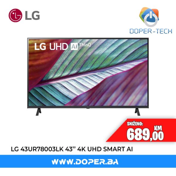 TV LG UR78 43'' UHD 4K Smart GRATIS fiksni nosač