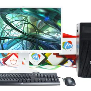 Office uredski set Fujitsu P758 + Fujitsu B24-8TE PRO 24''