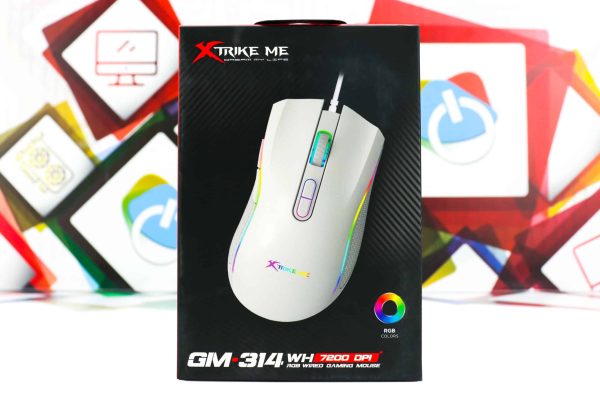 Gaming miš Xtrike Me GM-314 White RGB 7200dpi