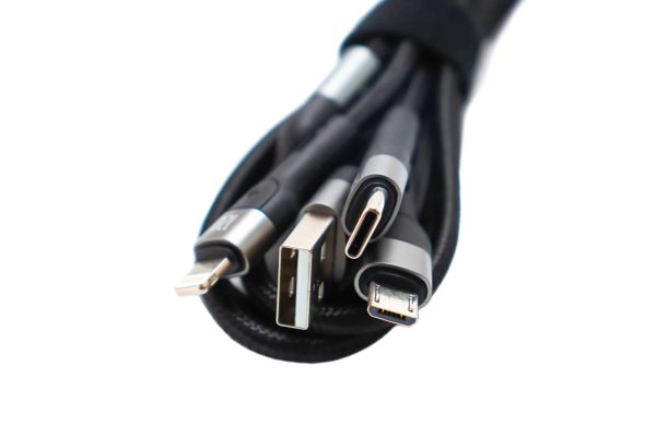 USB kabal Digicell 1m 3u1 Micro, Type-C, Ligthning crni - Slika 3