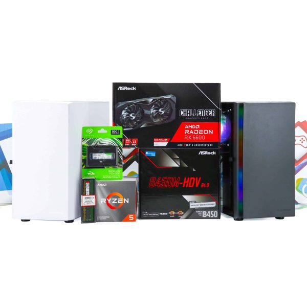 Gaming PC Cougar Purity-10 R5 3600 RX6600 480GB SSD 8GB DDR4