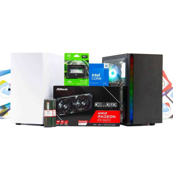 Gaming PC Cougar Purity-15 i5-14400F RX 6600 500GB SSD 16GB DDR4