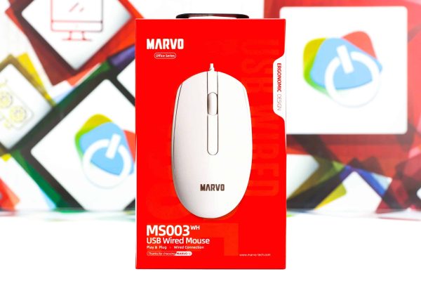 Miš Marvo MS003WH 1000dpi bijeli