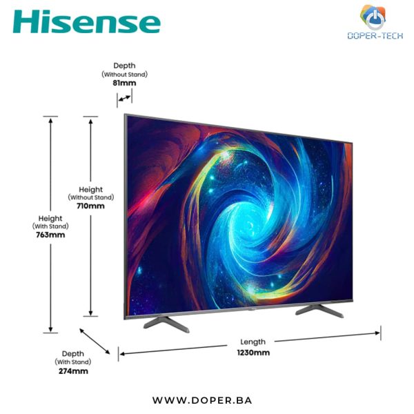 TV Hisense 55E7KQ PRO 55'' QLED 4K UHD Smart GRATIS soundbar - Slika 4