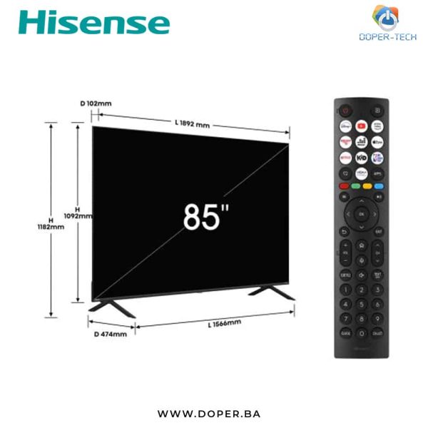 TV Hisense 85A6N 85'' LED UHD 4K Smart - Slika 5