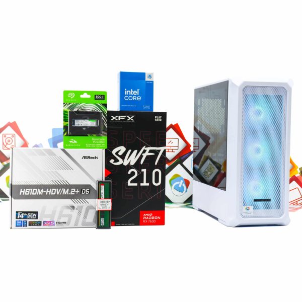 Gaming PC Archon 2 Mesh-38 i5-14400F RX 7600 500GB SSD 16GB DDR5