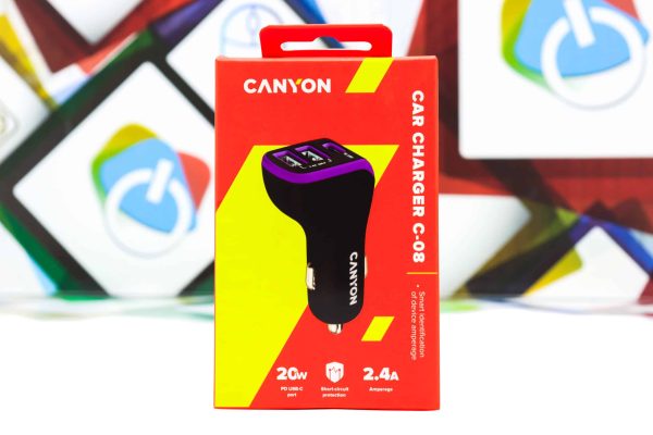 Auto punjač Canyon Car Charger C-08 20W