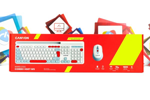 Office bežični set miš tipkovnica Canyon HSET-W5