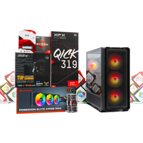 Gaming PC Cougar MX600-15 R7 5700X RX 7800 XT 1TB SSD 32GB DDR4