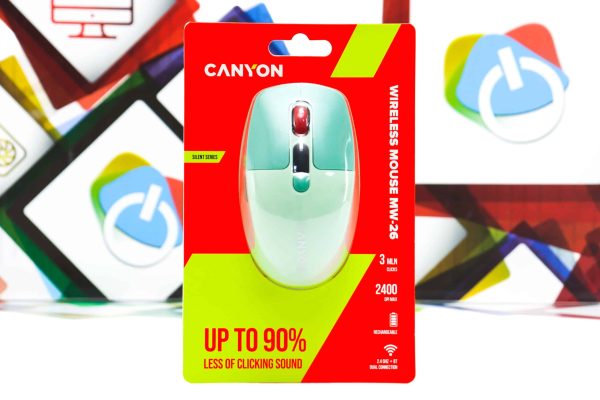 Miš bežični Canyon MW-26 zeleni WiFi BT