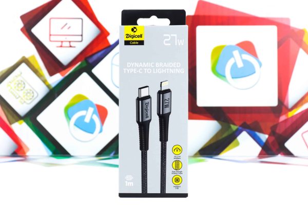 USB-C na Lightning kabal Digicell 27W 1m pleteni