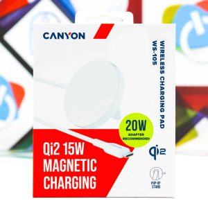 Bežični punjač Canyon WS-105 Qi2 15W