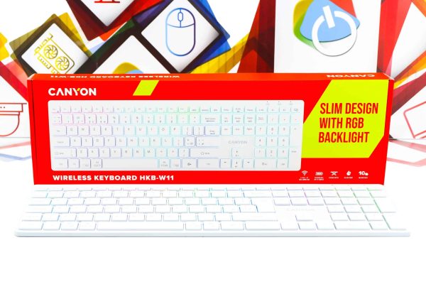 Office bežična tipkovnica Canyon HKB-W11 bijela