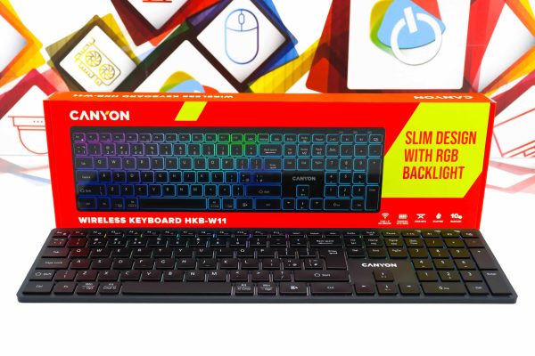Office bežična tipkovnica Canyon HKB-W11 crna