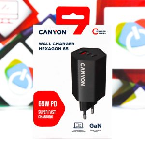 Kućni punjač Canyon Wall Charger Hexagon 65W