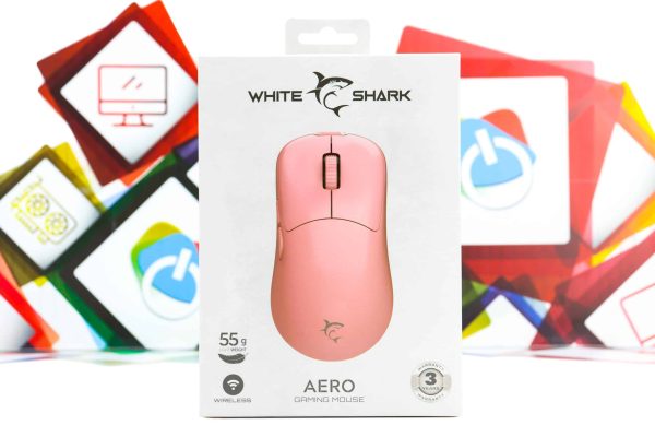 Gaming miš White Shark Aero WGM-5015 bežični rozi WiFi