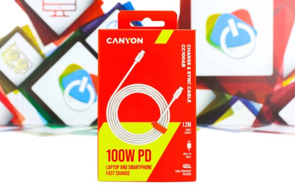 Kabal USB-C na USB-C Canyon CC100AB 1.2m 100W