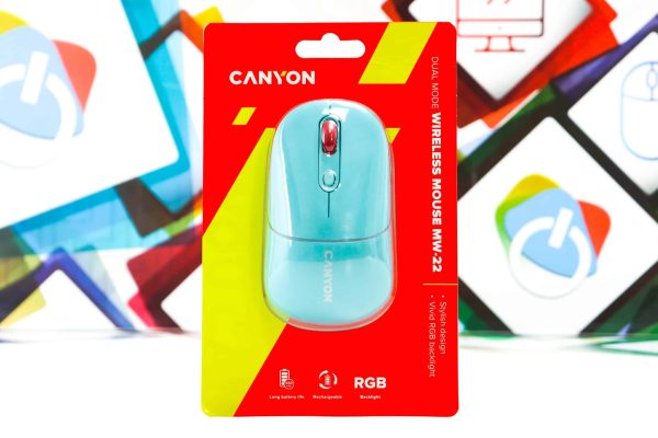 Miš bežični Canyon MW-22 zeleni WiFi BT RGB