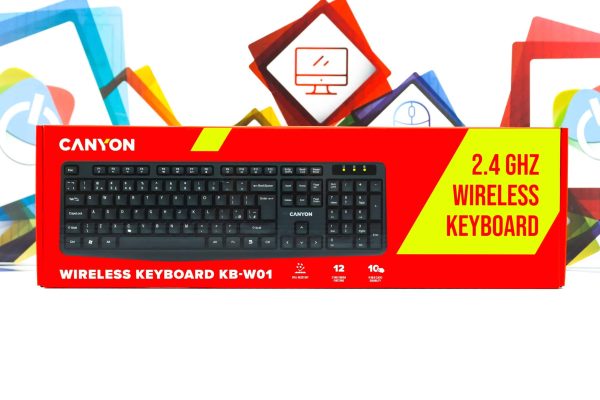 Office bežična tipkovnica Canyon KB-W01 crna