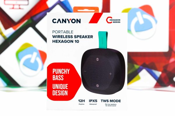 Bluetooth zvučnik Canyon Hexagon 10 8W crni