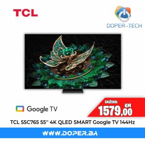 TV TCL 55C765 55'' QLED 4K Google TV 144Hz