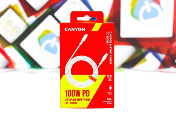 Kabal USB-C na USB-C Canyon CC100SC 1.2m 100W