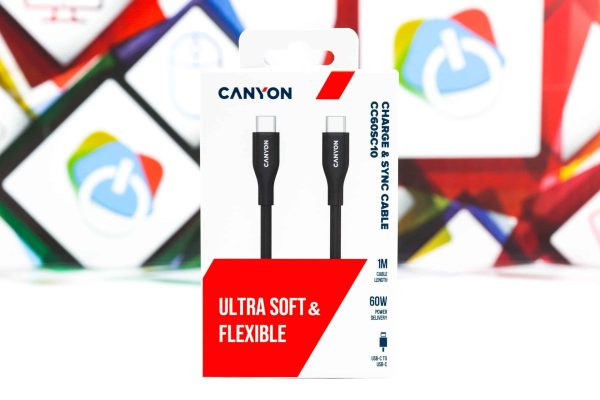Kabal USB-C na USB-C Canyon CC60SC10 1m 60W