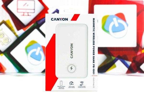 Magnetni bežični Power Bank Canyon PB-1001 10.000 mAh
