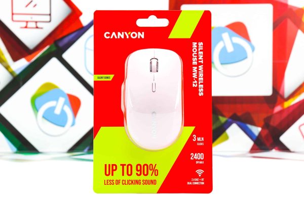 Miš bežični Canyon MW-12 CNS-CMSW12P rozi