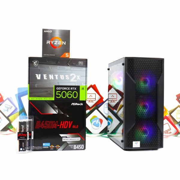 Gaming PC Cougar MX110-04 R5 5500 RTX 5060 480GB SSD 16GB DDR4